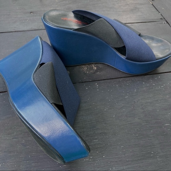 NR Rapisardi Color Block Leather Platform Sandals - Picture 8 of 10